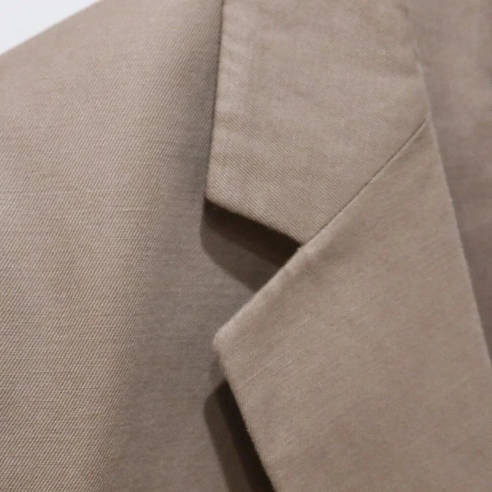 Banana Republic Men 42R Blazer Jacket Linen Tan Khaki Wedding formal office even
